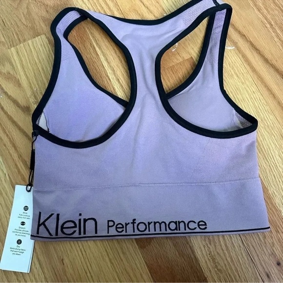 Calvin Klein Intimates Purple Racerback MediumImpact Removable Cups Sports Bra S - Picture 2 of 3